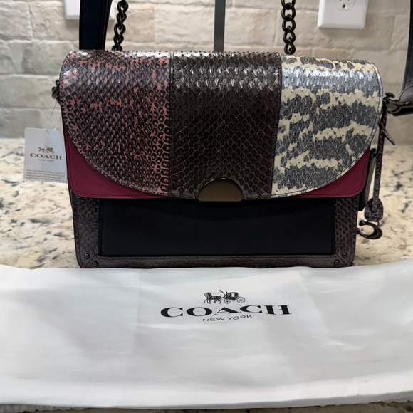 Coach Handbags - Coach NWT Dreamer Multicolor Python & Leather Crossbody Bag